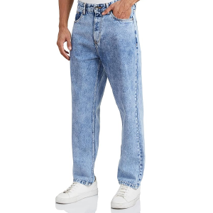 Symbol Men's Baggy Fit Cotton Jeans | Mid Rise | Loose & Relaxed | Oversized Jeans Pant