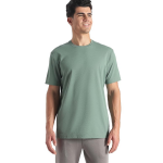 Men Microfiber Fabric Round Neck Half Sleeve Activewear T-Shirt