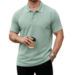 Men’s Premium Jacquard Polo T-Shirt | Short Sleeve Soft Knit Fabric
