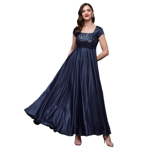 Women’s Polyester Semi-Formal Jumpsuit with Round Neck Half Sleeves Adjustable Waist Tie