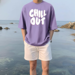 Men's Oversized Drop Shoulder Cool and Stylish Half Sleeve Round