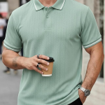 Men’s Premium Jacquard Polo T-Shirt | Short Sleeve Soft Knit Fabric