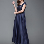 Women’s Polyester Semi-Formal Jumpsuit with Round Neck Half Sleeves Adjustable Waist Tie