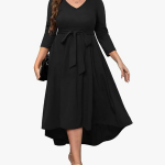 Women's V- Neck Ruffled Sleeve Wide Leg Regular-Length Polyester Printed Jumpsuit