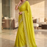 Women's Spacec Silk Saree with Zarkhad Diamond Work